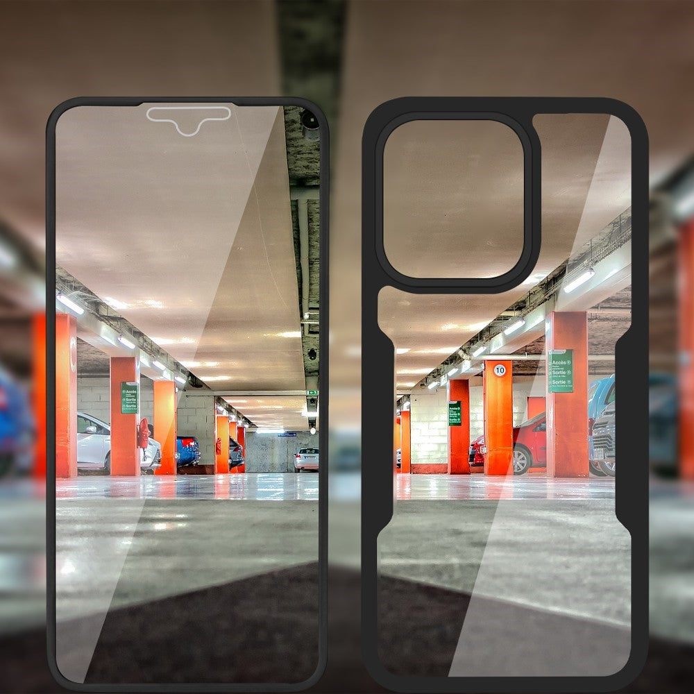 mobilskal för Xiaomi Redmi Note 17 4G (Global) / Note 17 5G (Global) / Note 17 (Indien/Kina) 5G, akryl + genomskinligt TPU-mobilskal med PET-skärmfilm