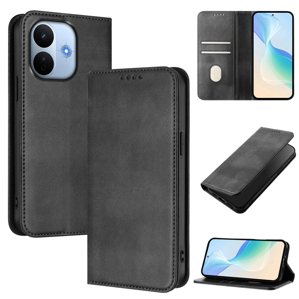 For Xiaomi Redmi Note 17 Pro Max 5G / Xiaomi Redmi Note 17 Pro+ 5G Wallet Cases Retro Texture RFID Blocking Leather Phone Cover