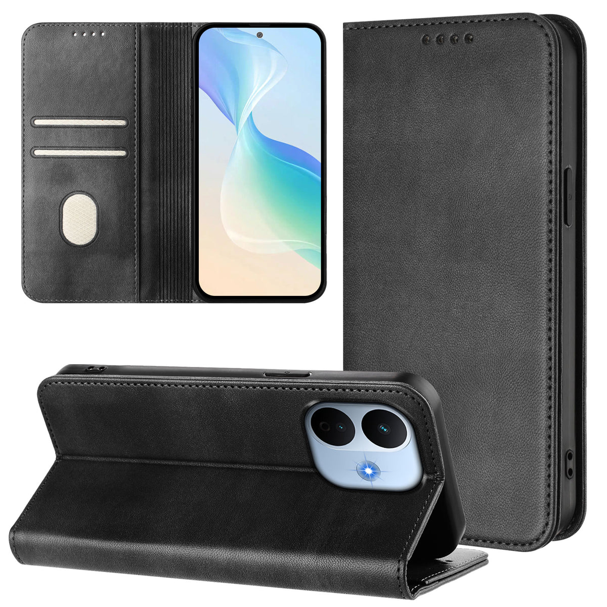 For Xiaomi Redmi Note 17 Pro Max 5G / Xiaomi Redmi Note 17 Pro+ 5G Wallet Cases Retro Texture RFID Blocking Leather Phone Cover