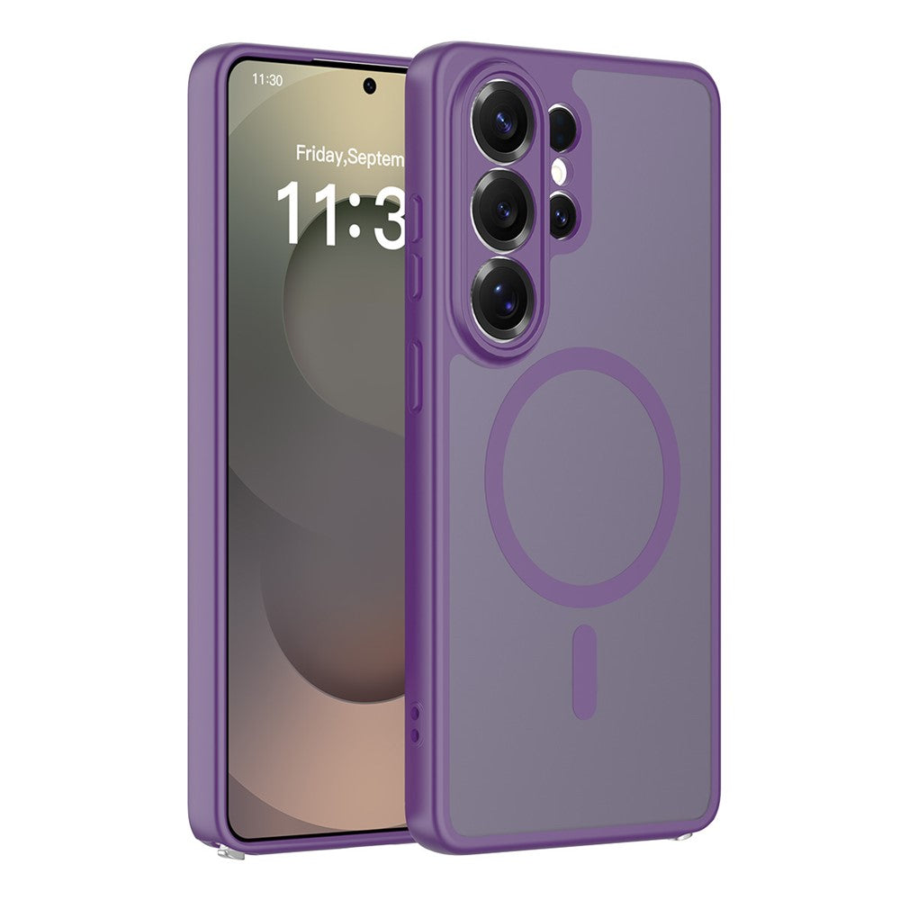 For Samsung Galaxy S26 Ultra Magnetic Case Skin Touch PC + TPU Precise Camera Cutouts Shockproof Phone Cover