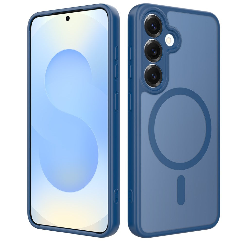 For Samsung Galaxy S25+ Magnetic Case Skin Touch PC + TPU Precise Camera Cutouts Shockproof Phone Cover