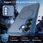For Samsung Galaxy S25+ Magnetic Case Skin Touch PC + TPU Precise Camera Cutouts Shockproof Phone Cover