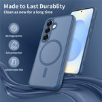 For Samsung Galaxy S25+ Magnetic Case Skin Touch PC + TPU Precise Camera Cutouts Shockproof Phone Cover