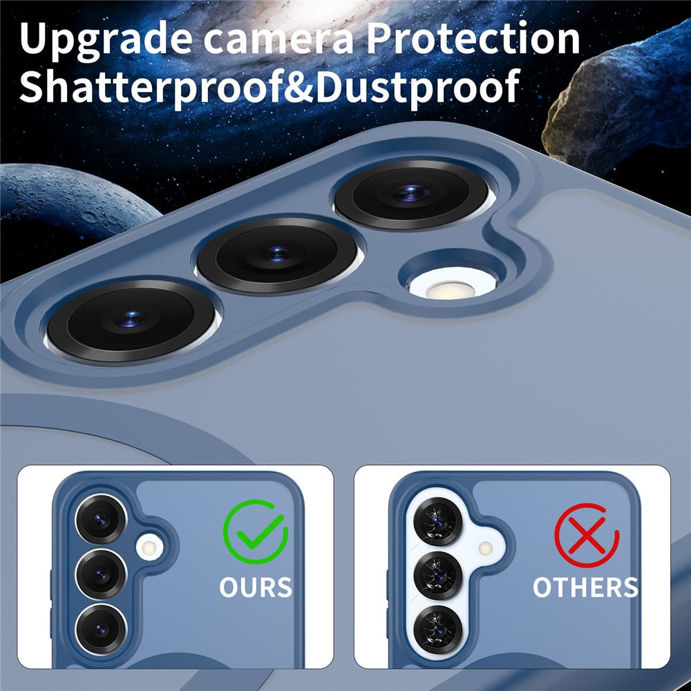 For Samsung Galaxy S25+ Magnetic Case Skin Touch PC + TPU Precise Camera Cutouts Shockproof Phone Cover