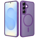 For Samsung Galaxy S25+ Magnetic Case Skin Touch PC + TPU Precise Camera Cutouts Shockproof Phone Cover