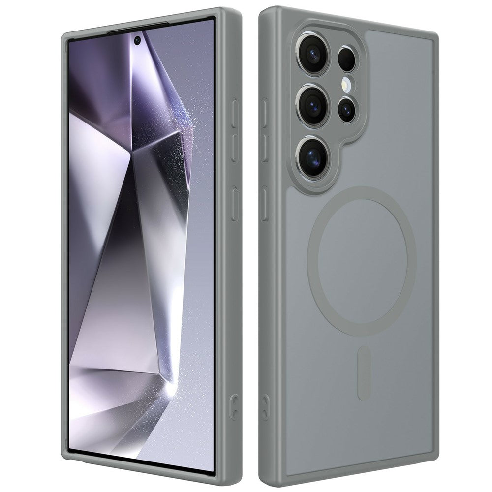 For Samsung Galaxy S24 Ultra Magnetic Case Skin Touch PC + TPU Precise Camera Cutouts Shockproof Phone Cover