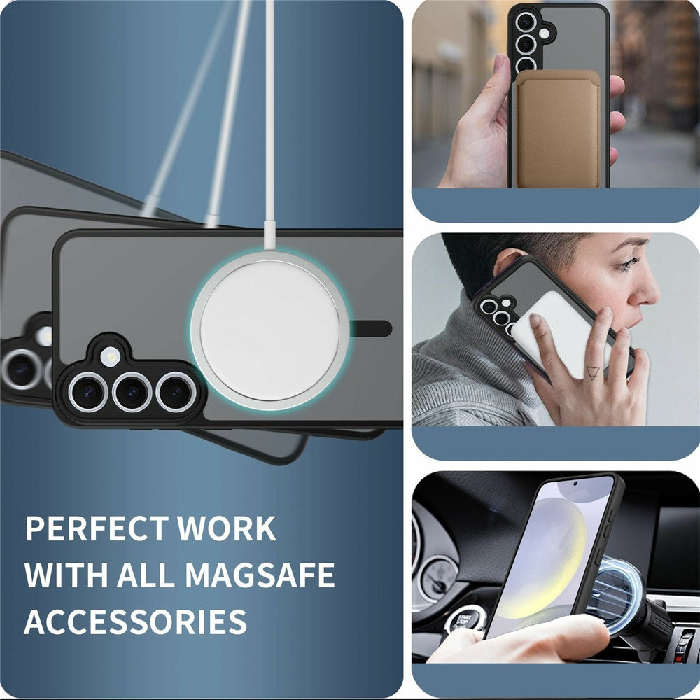 For Samsung Galaxy S24+ Magnetic Case Skin Touch PC + TPU Precise Camera Cutouts Shockproof Phone Cover