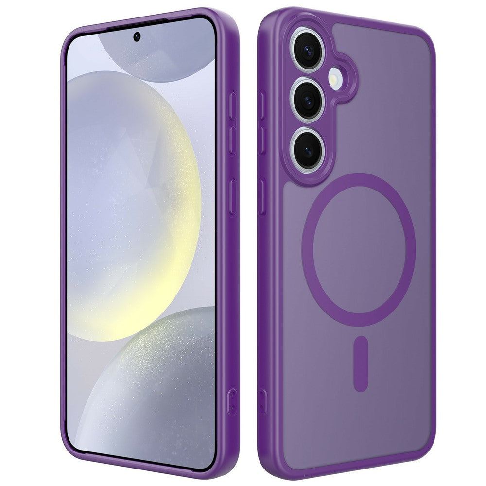 For Samsung Galaxy S24+ Magnetic Case Skin Touch PC + TPU Precise Camera Cutouts Shockproof Phone Cover
