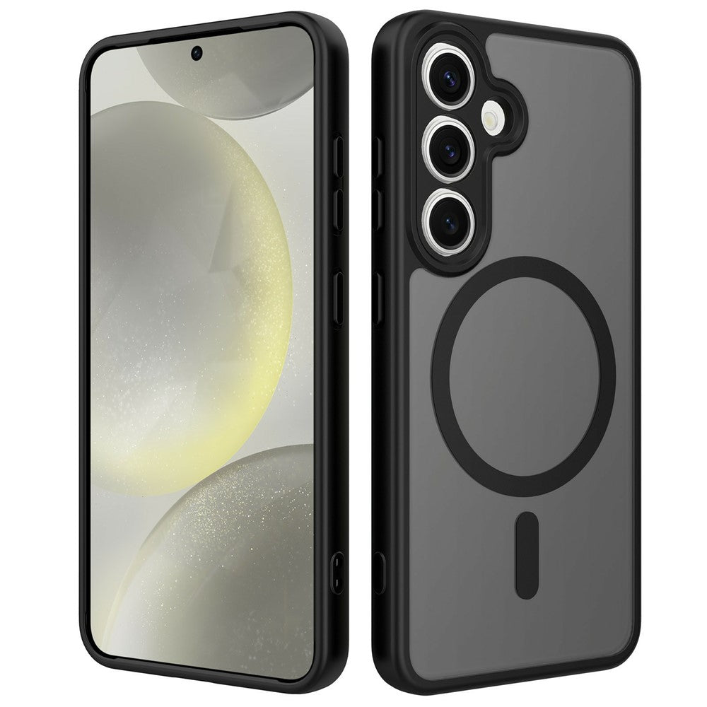 For Samsung Galaxy S24 Magnetic Case Skin Touch PC + TPU Precise Camera Cutouts Shockproof Phone Cover