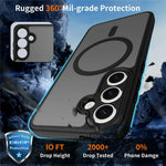 For Samsung Galaxy S24 Magnetic Case Skin Touch PC + TPU Precise Camera Cutouts Shockproof Phone Cover