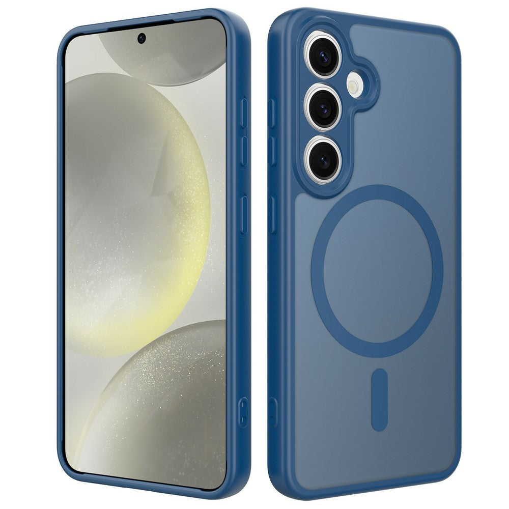 For Samsung Galaxy S24 Magnetic Case Skin Touch PC + TPU Precise Camera Cutouts Shockproof Phone Cover