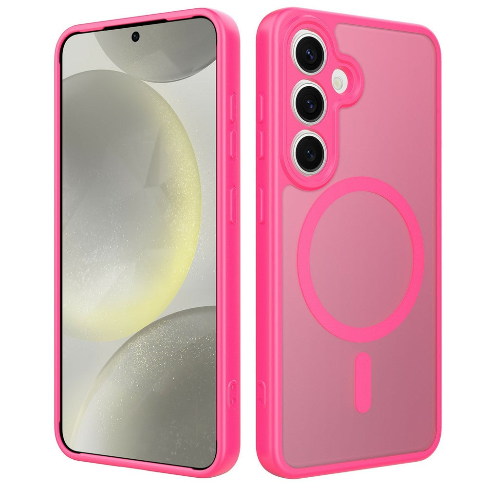 For Samsung Galaxy S24 Magnetic Case Skin Touch PC + TPU Precise Camera Cutouts Shockproof Phone Cover