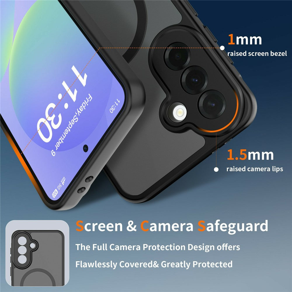 Samsung Galaxy A37 5G Magnetiskt Skal Skin Touch PC + TPU Exakta Kamerautskärningar Stötsäkert mobilskal