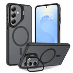 Magnetiskt skal till Samsung Galaxy S26+ / S25+ / S24+, kameralinsram, stativ i PC + TPU-mobilskal