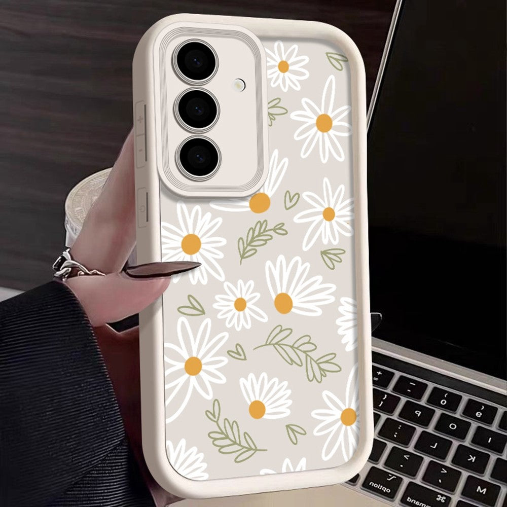 Samsung Galaxy S26+ skal med daisymönster och precis kameraskydd, förtjockat TPU-fodral