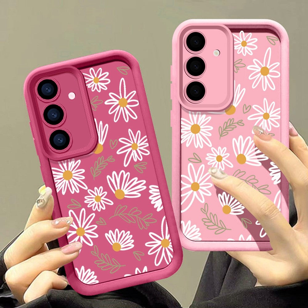 For Samsung Galaxy S25 FE Case Daisy Pattern Precise Camera Protection Thickened TPU Phone Cover