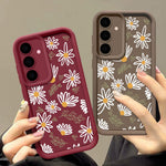 For Samsung Galaxy S25 FE Case Daisy Pattern Precise Camera Protection Thickened TPU Phone Cover