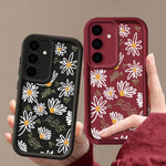 For Samsung Galaxy S25 FE Case Daisy Pattern Precise Camera Protection Thickened TPU Phone Cover