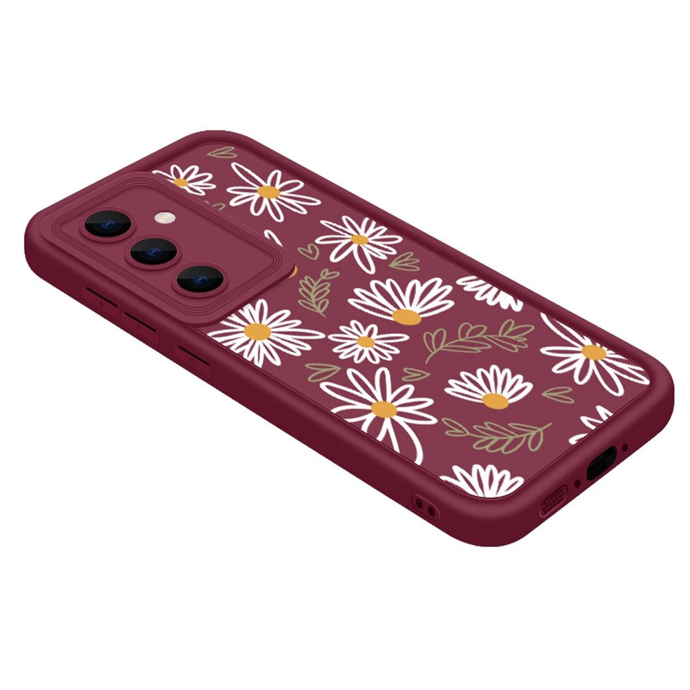 For Samsung Galaxy S25 FE Case Daisy Pattern Precise Camera Protection Thickened TPU Phone Cover