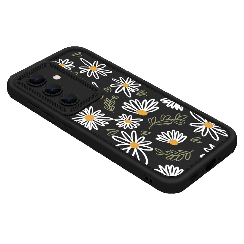 For Samsung Galaxy S25 FE Case Daisy Pattern Precise Camera Protection Thickened TPU Phone Cover