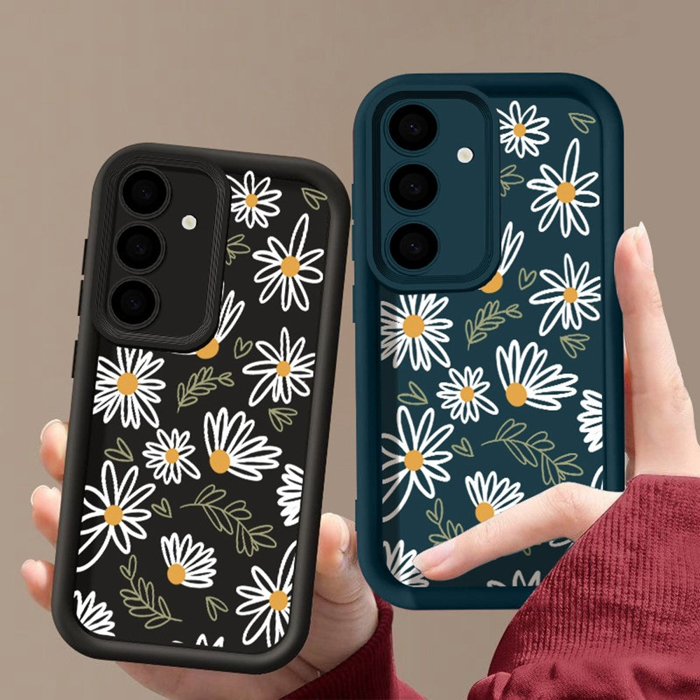 For Samsung Galaxy S25+ Case Daisy Pattern Precise Camera Protection Thickened TPU Phone Cover