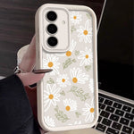 For Samsung Galaxy S25+ Case Daisy Pattern Precise Camera Protection Thickened TPU Phone Cover
