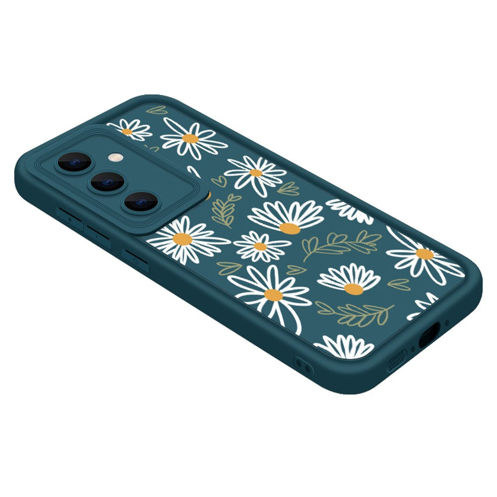 For Samsung Galaxy S25+ Case Daisy Pattern Precise Camera Protection Thickened TPU Phone Cover