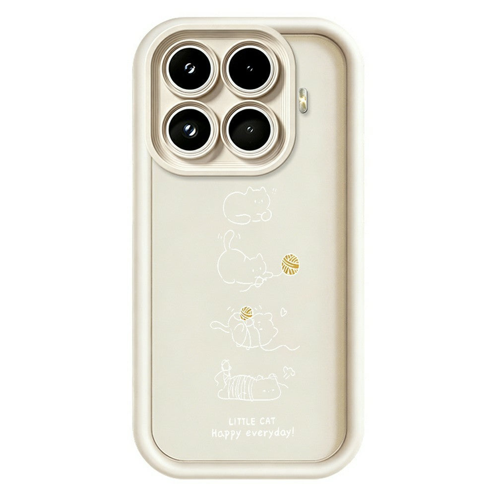 Xiaomi 17T TPU-skal Liten katt som leker mönstertryck Gummerat halkfritt mobilskydd