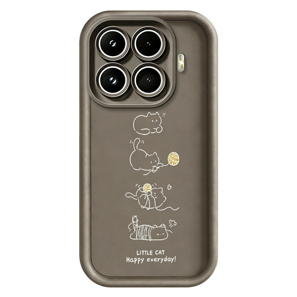 Xiaomi 17T TPU-skal Liten katt som leker mönstertryck Gummerat halkfritt mobilskydd