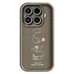 For Xiaomi 17T Pro TPU Case Little Cat Playing Pattern Printing Rubberized Anti-Slip Phone Cover