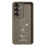 Samsung Galaxy S26+ TPU-skal Liten katt leker mönster tryck gummibelagt halkfritt mobilskal