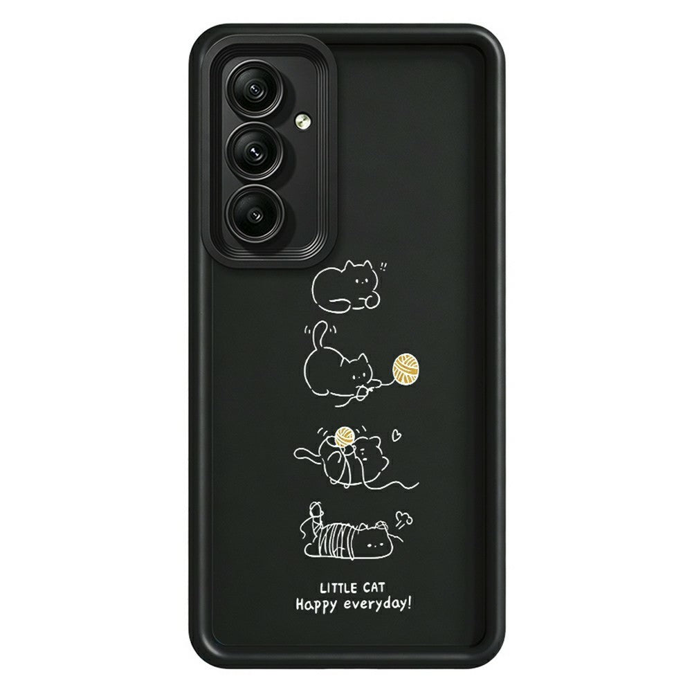 Samsung Galaxy A57 5G TPU-skal Liten katt som leker mönstertryck Gummerat halkfritt mobilskal