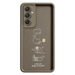 Samsung Galaxy A56 5G TPU-skal Liten katt som leker mönstertryck Gummerat halkfritt mobilskal