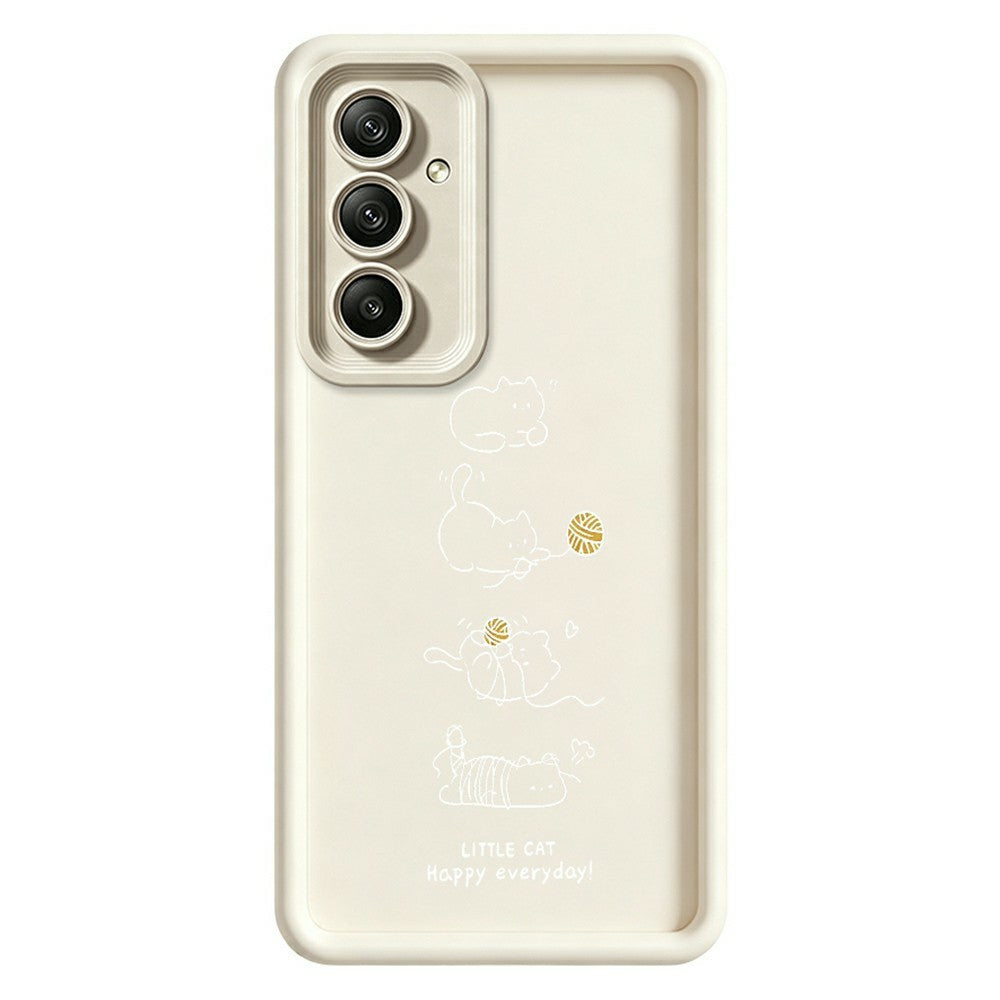Samsung Galaxy A37 5G TPU-skal Liten katt som leker mönstertryck Gummerat halkfritt mobilskal