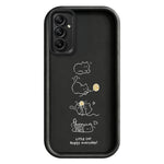 TPU-cover til Samsung Galaxy A18 5G / A18 4G / A17 5G / A17 4G, lille kat, der leger, mønstertryk, gummibelagt, skridsikkert mobilcover