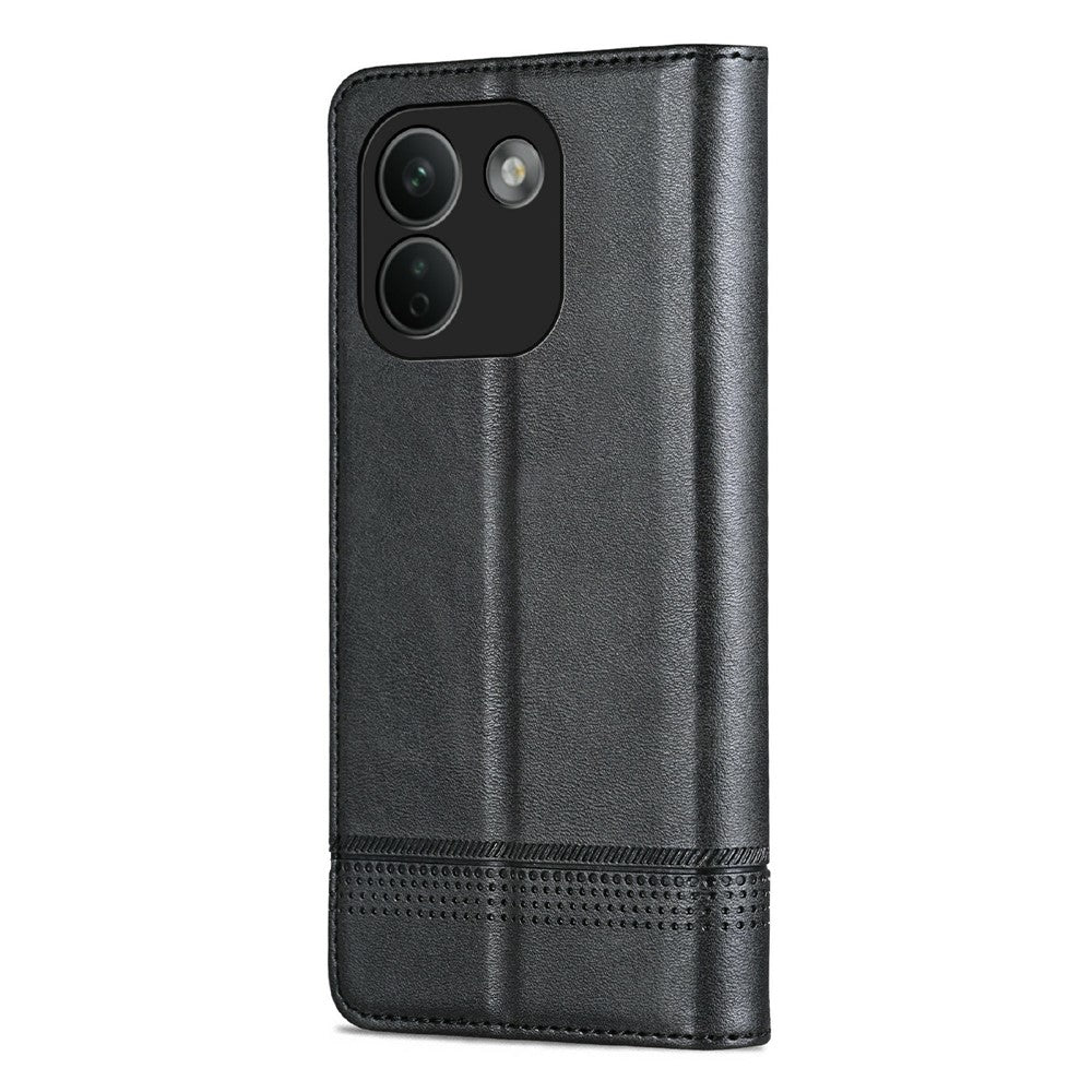 AZNS For Xiaomi Redmi Note 17 Pro Max 5G Phone Case Cowhide Texture PU Leather Wallet Phone Cover