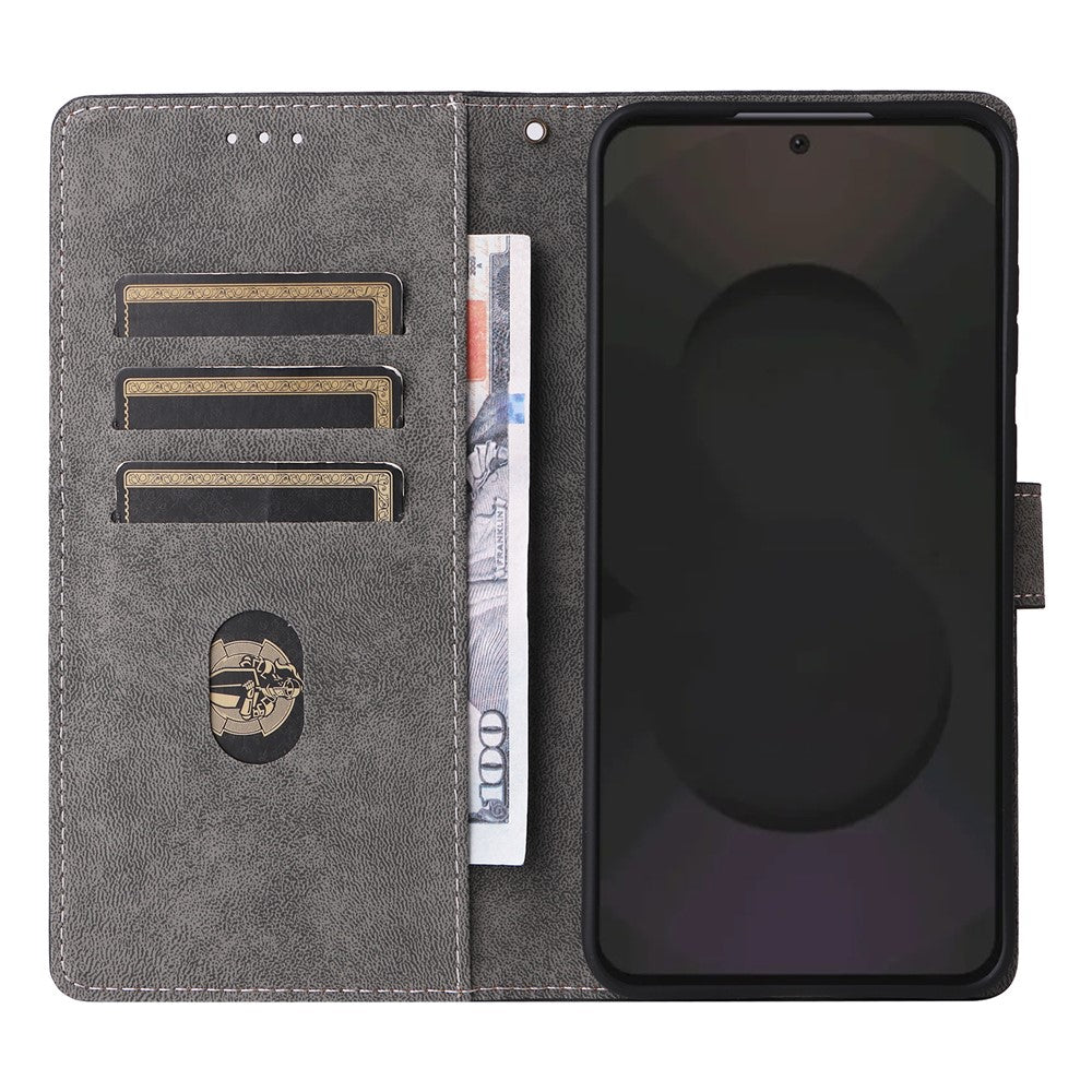 Samsung Galaxy S26 FE / S25 FE Plånboksfodral RFID-blockerande PU-lädermobilfodral med stativ och rem