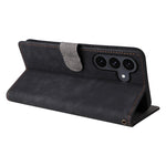 Samsung Galaxy S26 FE / S25 FE Plånboksfodral RFID-blockerande PU-lädermobilfodral med stativ och rem