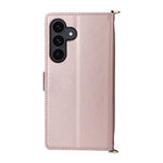 Samsung Galaxy S26 FE / S25 FE Läderfodral Stativ Plånboksfodral med Axel-/Handledsrem