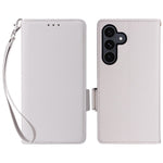 For Samsung Galaxy S26 FE / S25 FE Case Litchi Texture Wallet Leather Phone Cover with Wrist Strap