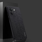 Xiaomi Redmi Note 17 Pro Max 5G-skal i trästruktur, PU-läderbelagt PC TPU-mobilskal