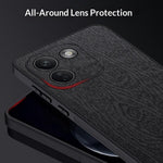 Xiaomi Redmi Note 17 Pro Max 5G-skal i trästruktur, PU-läderbelagt PC TPU-mobilskal