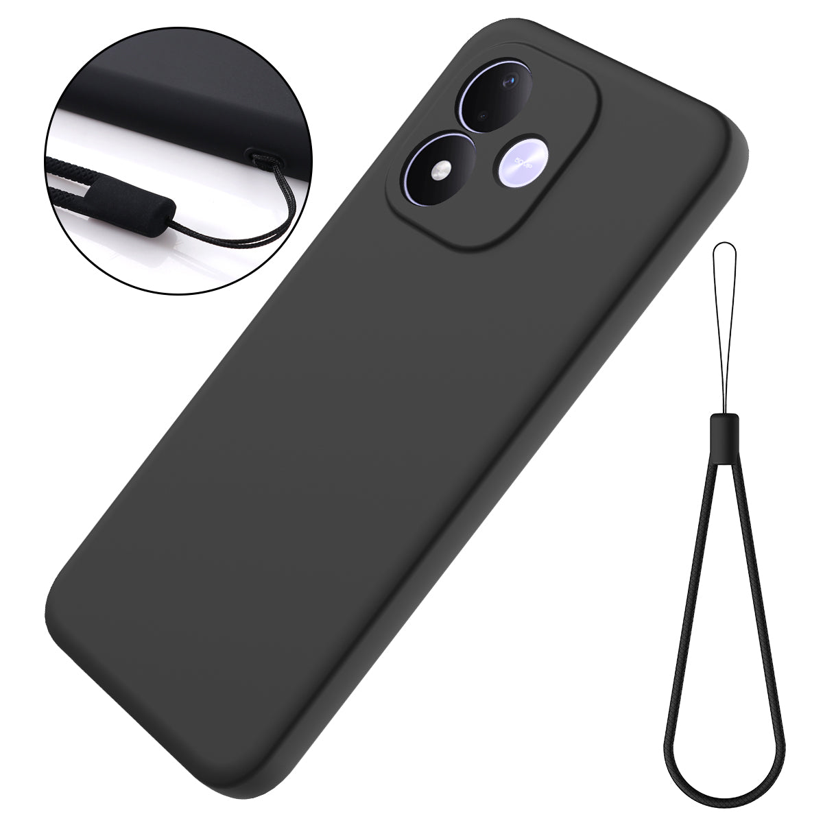 Xiaomi Redmi Note 17 5G (Global) / Xiaomi Redmi Note 17 (Indien/Kina) 5G / Xiaomi Redmi Note 17 4G (Global) flydende silikonecover, mobilbagside med håndrem