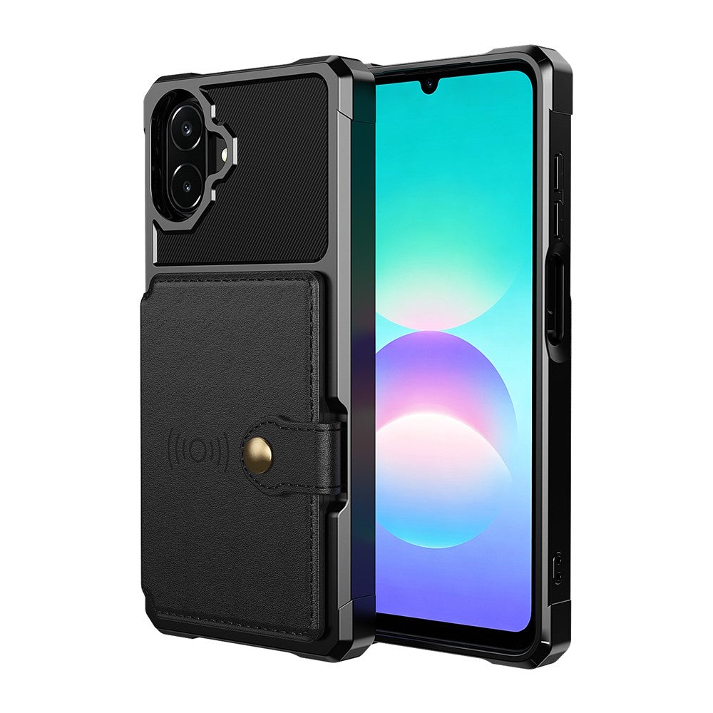 Mobilcover med kortholder til Samsung Galaxy A08 5G / A08 4G / A07 5G / A07 4G / A07s 4G / A06 4G / A06 4G, PU-læder + TPU-bagside