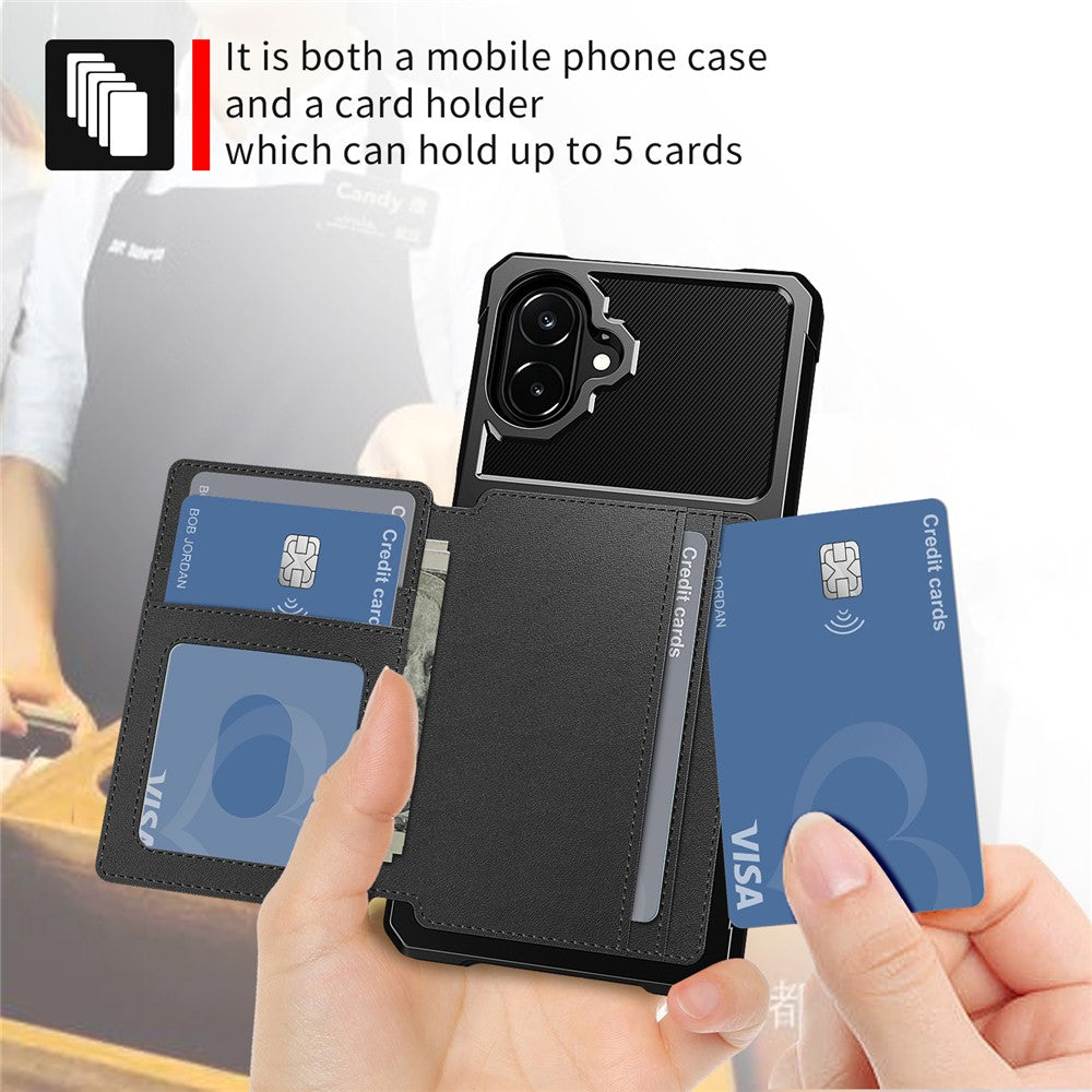 Mobilcover med kortholder til Samsung Galaxy A08 5G / A08 4G / A07 5G / A07 4G / A07s 4G / A06 4G / A06 4G, PU-læder + TPU-bagside