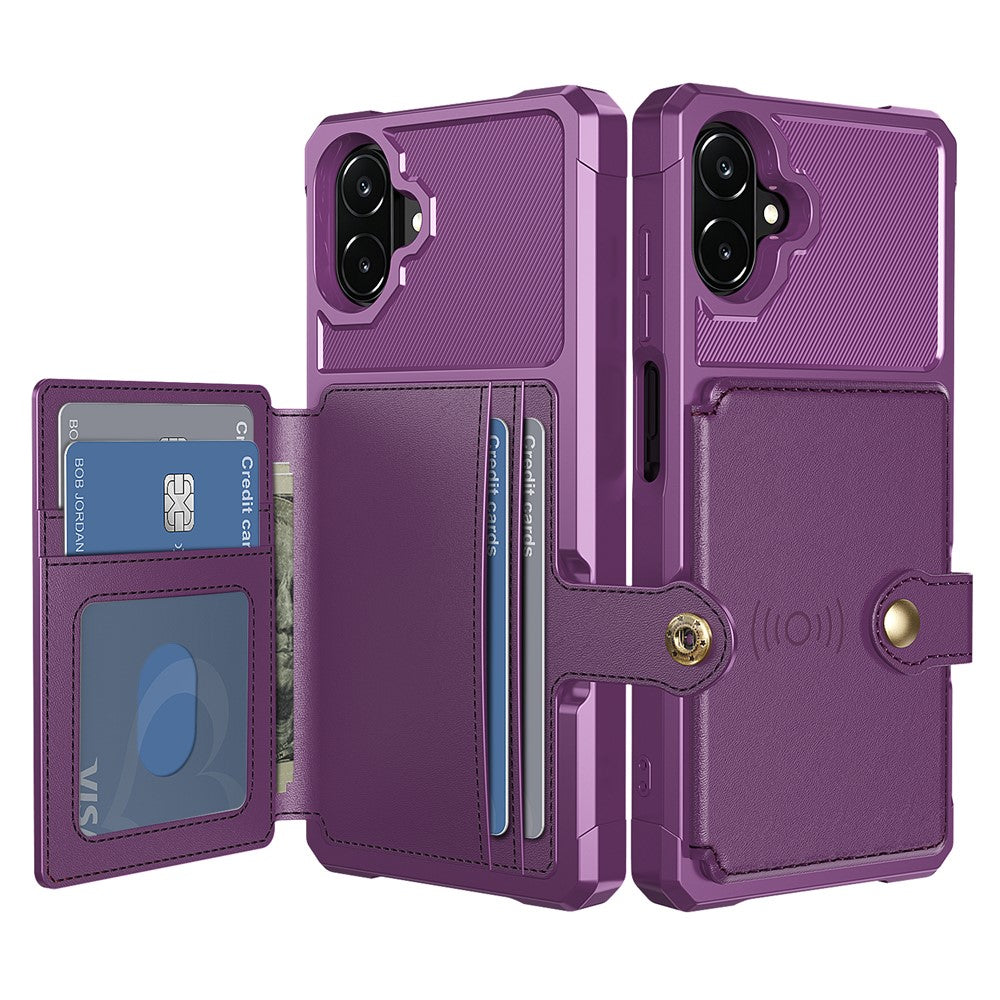 Mobilcover med kortholder til Samsung Galaxy A08 5G / A08 4G / A07 5G / A07 4G / A07s 4G / A06 4G / A06 4G, PU-læder + TPU-bagside