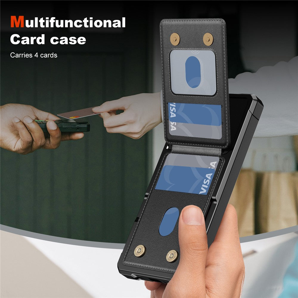 Mobilcover med kortholder til Samsung Galaxy A08 5G / A08 4G / A07 5G / A07 4G / A07s 4G / A06 5G / A06 4G, PU-læder + TPU-bagside