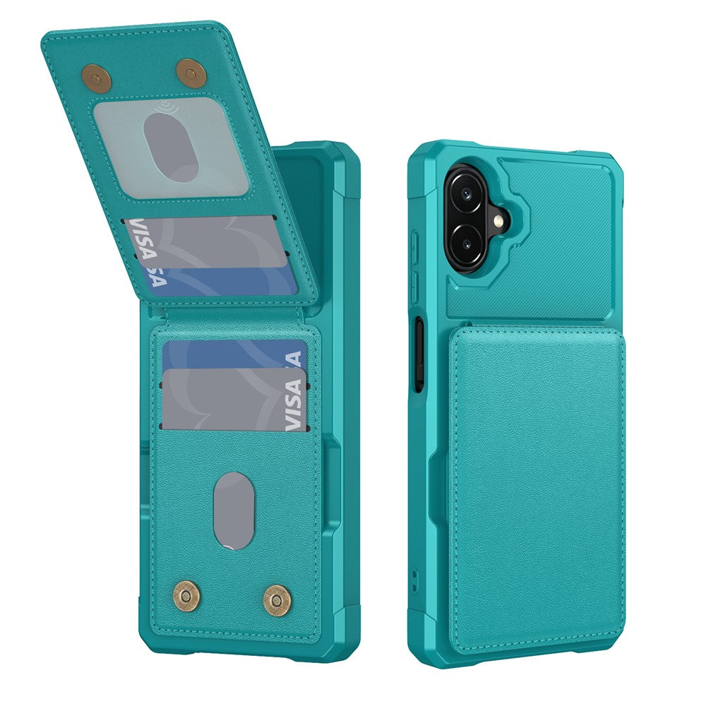 Mobilcover med kortholder til Samsung Galaxy A08 5G / A08 4G / A07 5G / A07 4G / A07s 4G / A06 5G / A06 4G, PU-læder + TPU-bagside