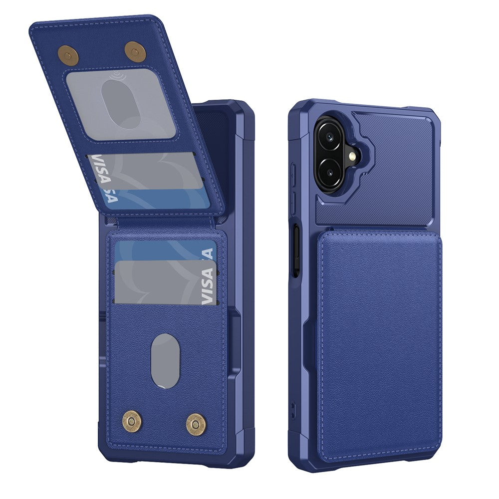 Mobilcover med kortholder til Samsung Galaxy A08 5G / A08 4G / A07 5G / A07 4G / A07s 4G / A06 5G / A06 4G, PU-læder + TPU-bagside