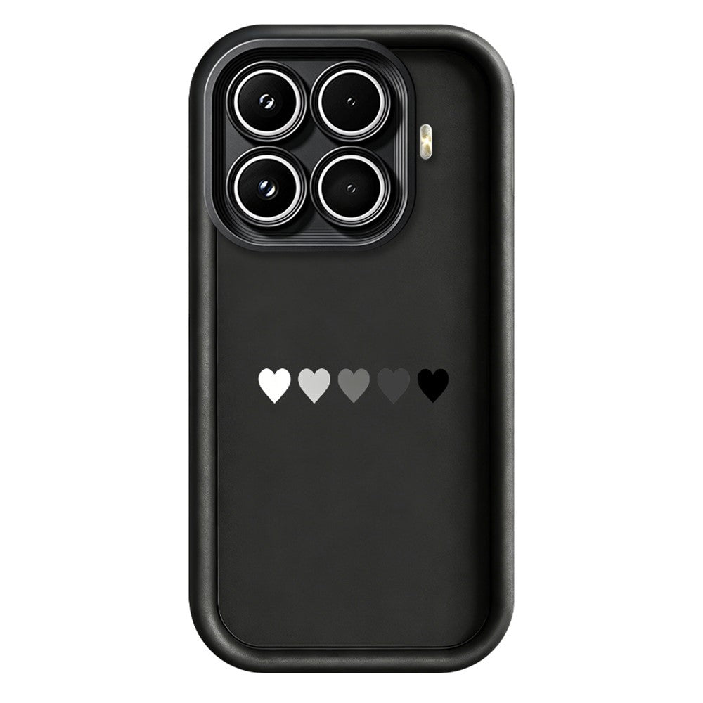 Xiaomi 17T TPU-skal Gummerat halkfritt bakstycke med fem hjärtmönster